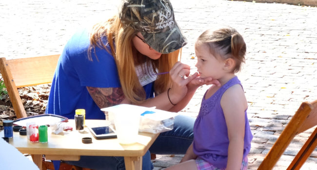 Face Painting at Palmetto Historical Park Event