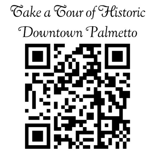 Clio Tour QR Code. Take a tour of historic downtown Palmetto.