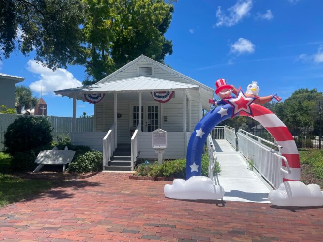 4th of July decorations at Palmetto Historical Park